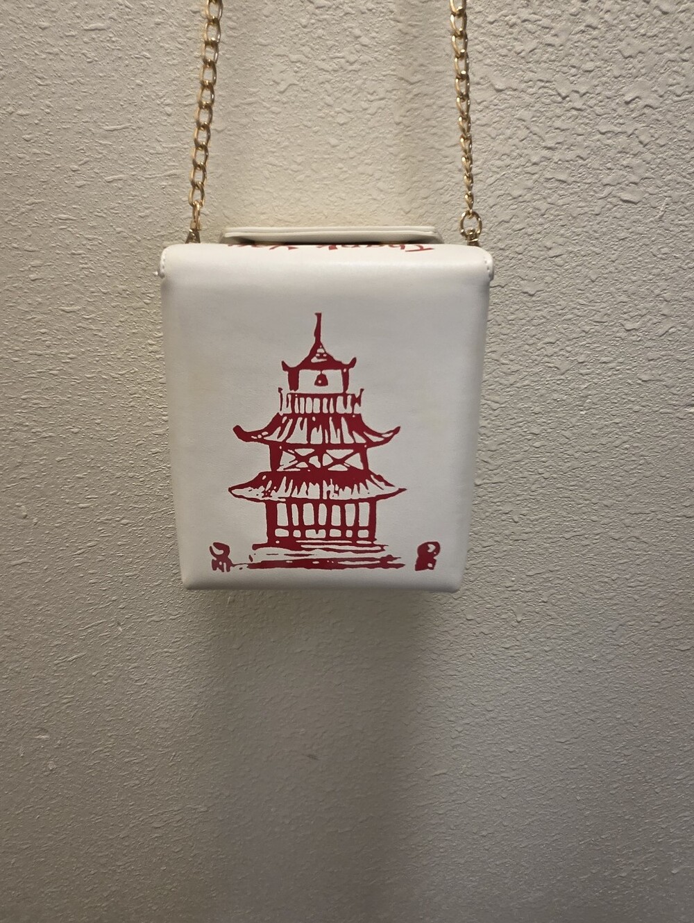 Takeout Box Cute Food Crossbody Bag with Red